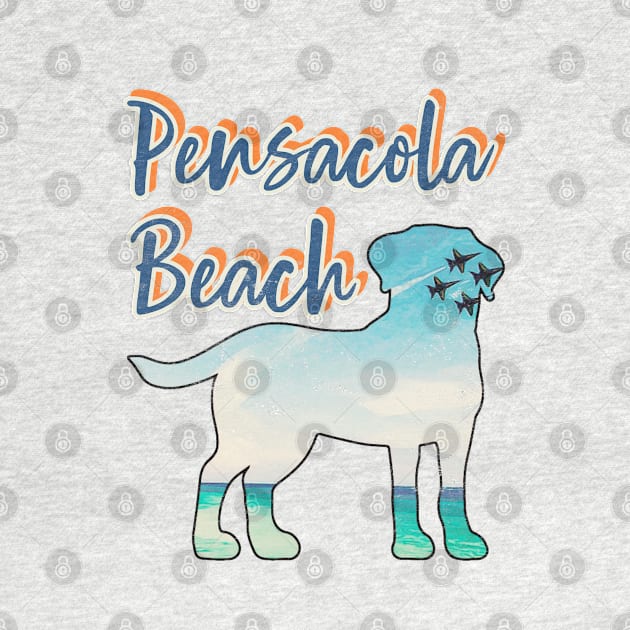 Pensacola Beach Florida Vintage-Look by Witty Things Designs